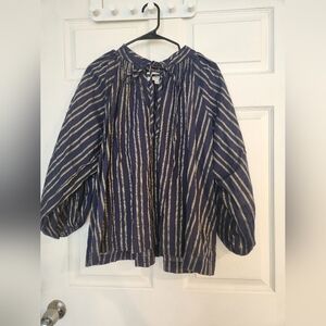 NWOT* Daughters Of India * Poet Blouse ~ Sapphire * S